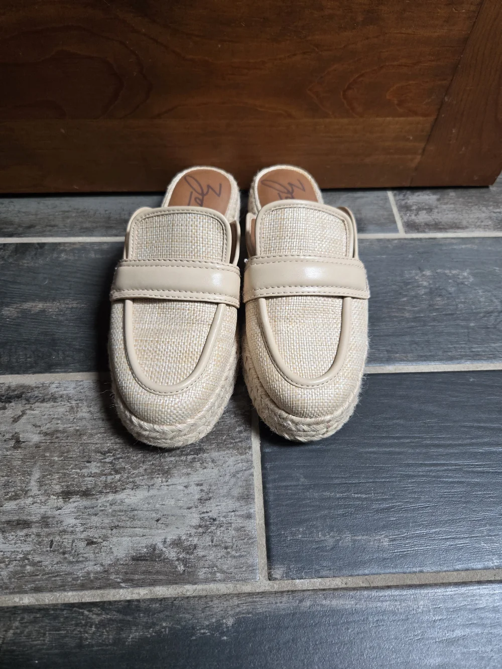Zodiac Beige Espadrille Mules